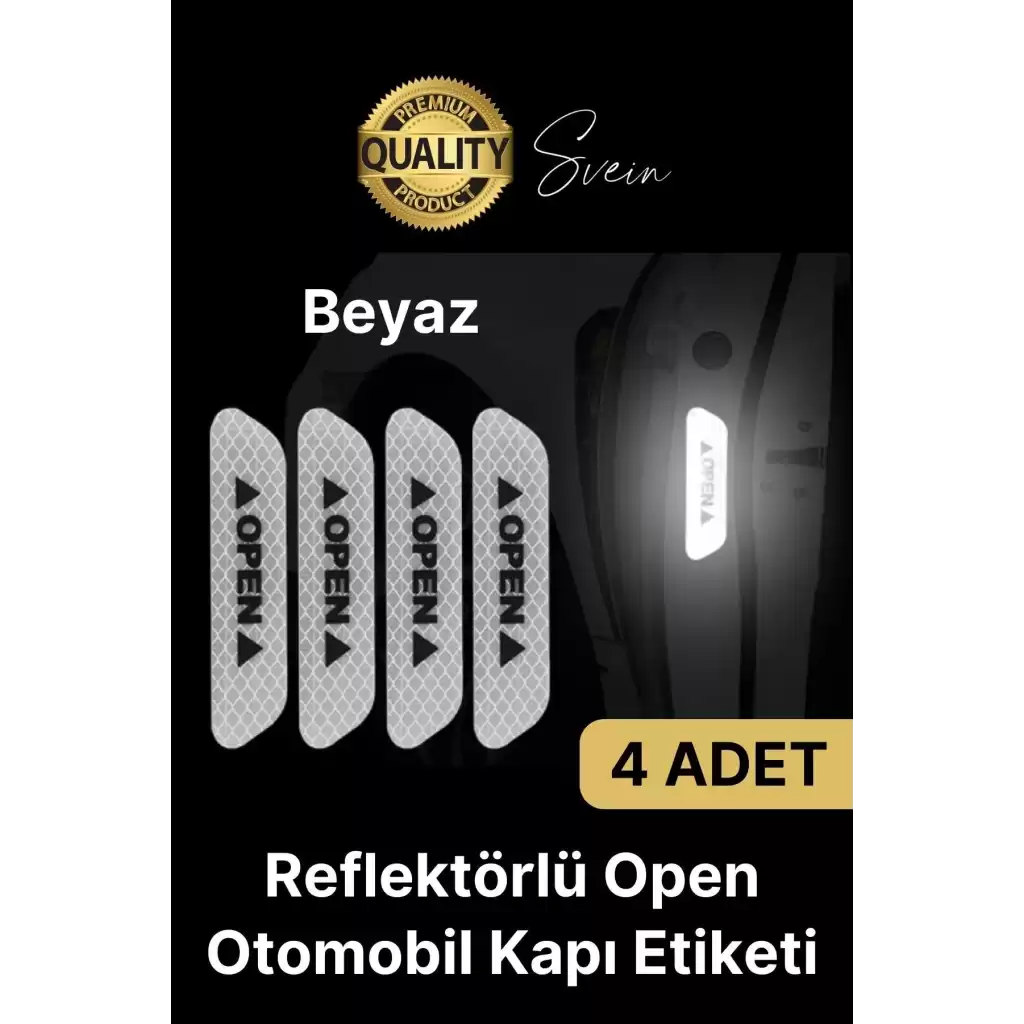 Oto Sticker Yan Kapı İkaz Open Reflektörlü Yapıştırma Oto Aksesuar Binek Ticari İz Bırakmaz