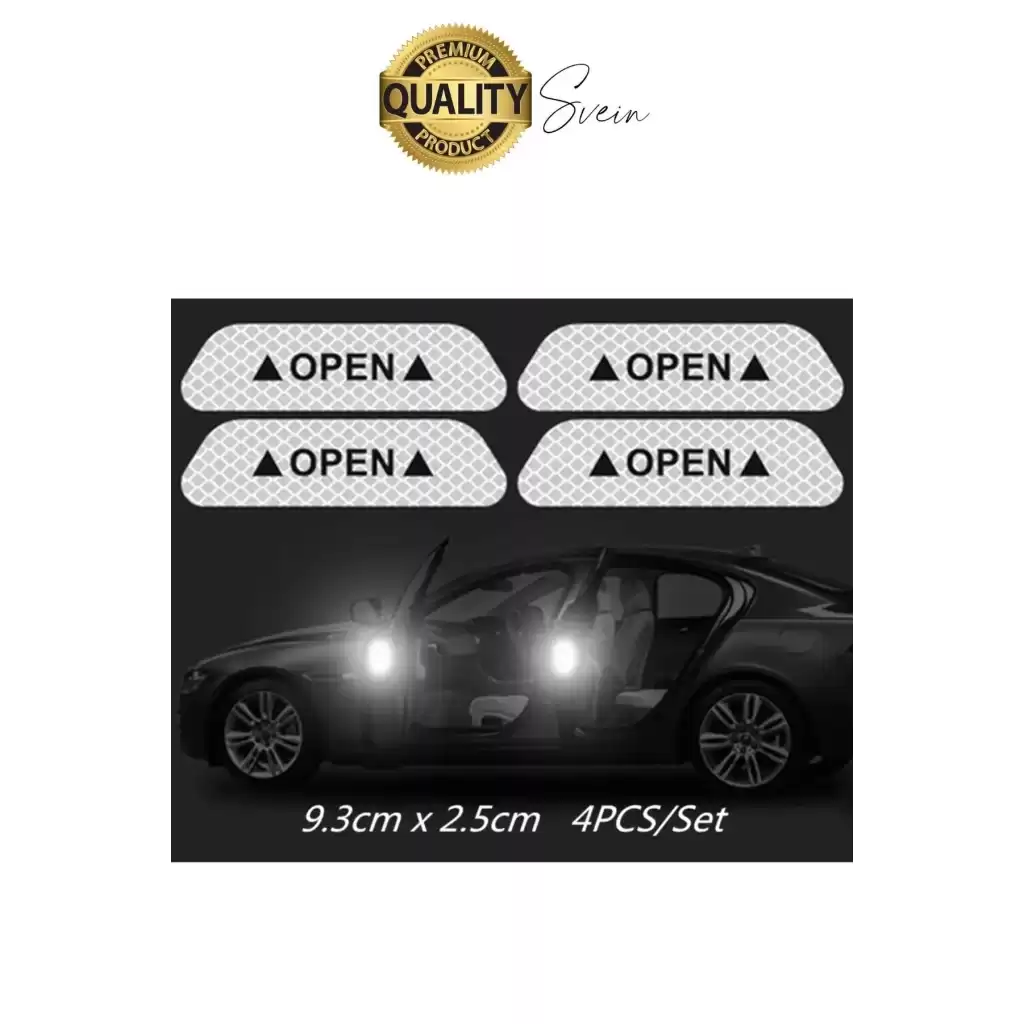 Oto Sticker Yan Kapı İkaz Open Reflektörlü Yapıştırma Oto Aksesuar Binek Ticari İz Bırakmaz