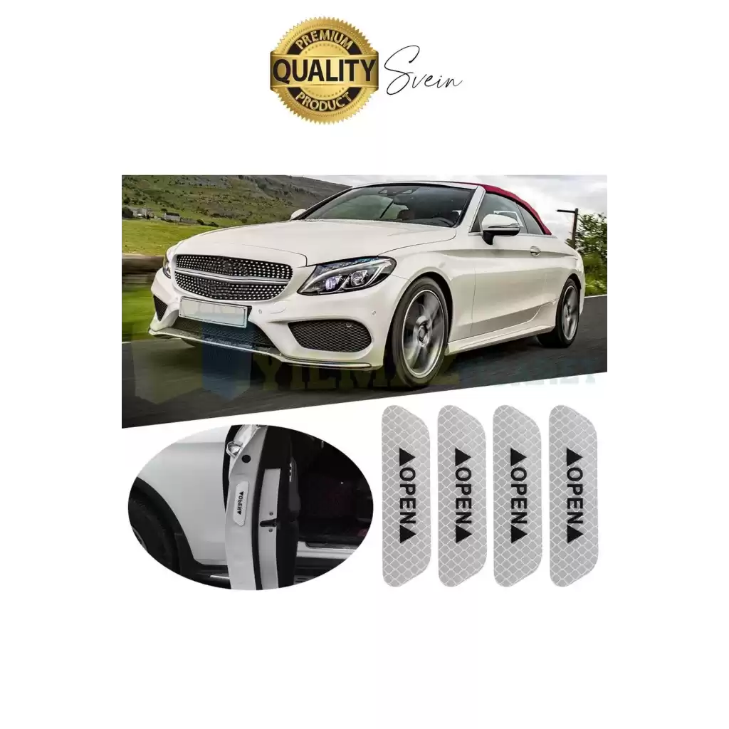 Oto Sticker Yan Kapı İkaz Open Reflektörlü Yapıştırma Oto Aksesuar Binek Ticari İz Bırakmaz