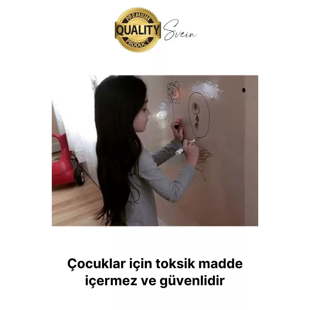 Kendinden Yapışkanlı Şeffaf Yazı Tahtası Filmi 500x60 cm Duvar Koruyucu Not Alma Pratik Folyo