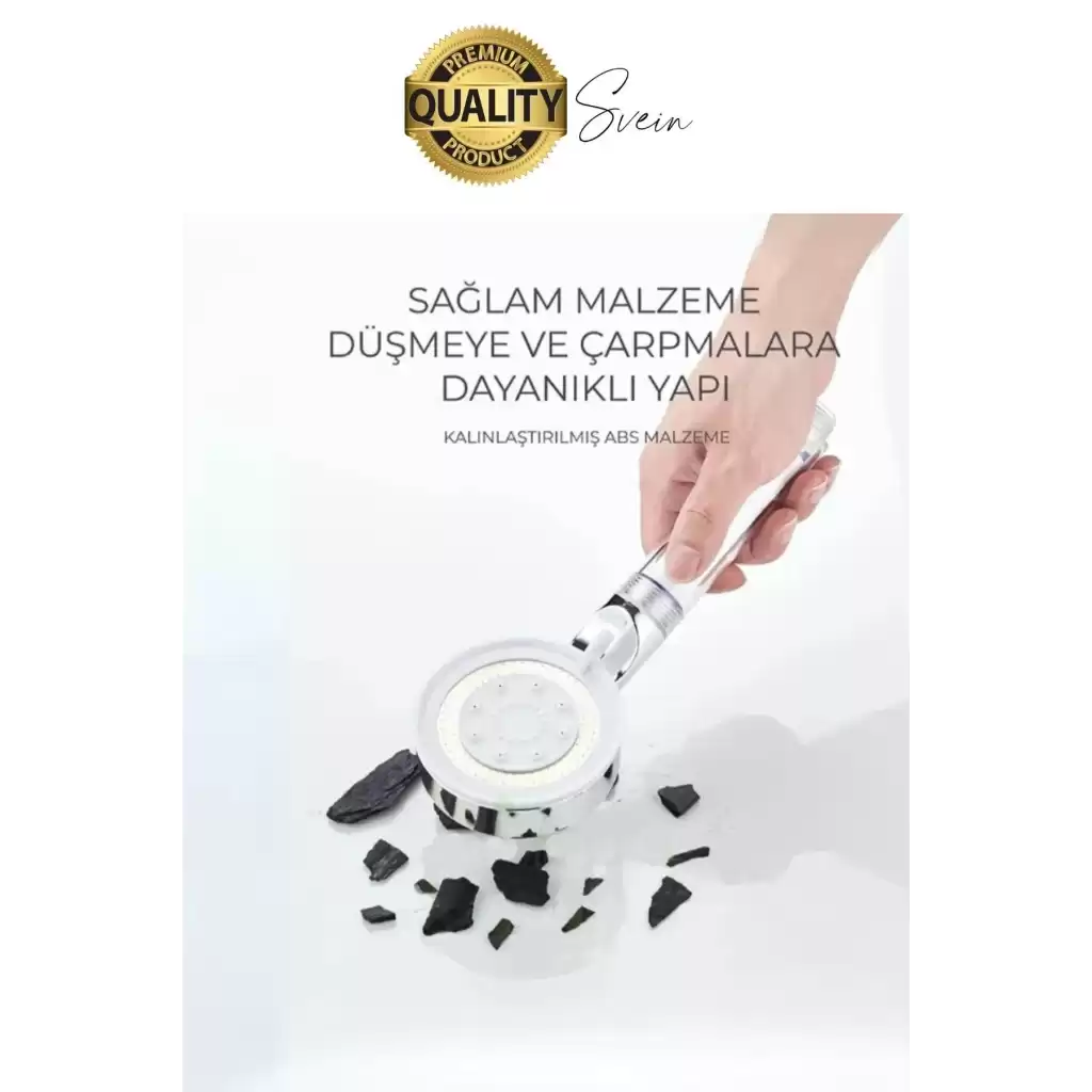 Premium 5 Fonksiyonlu Filtreli Değişebilen Masajlı Yüksek Basınçlı Arıtmalı Banyo Duş Telefonu