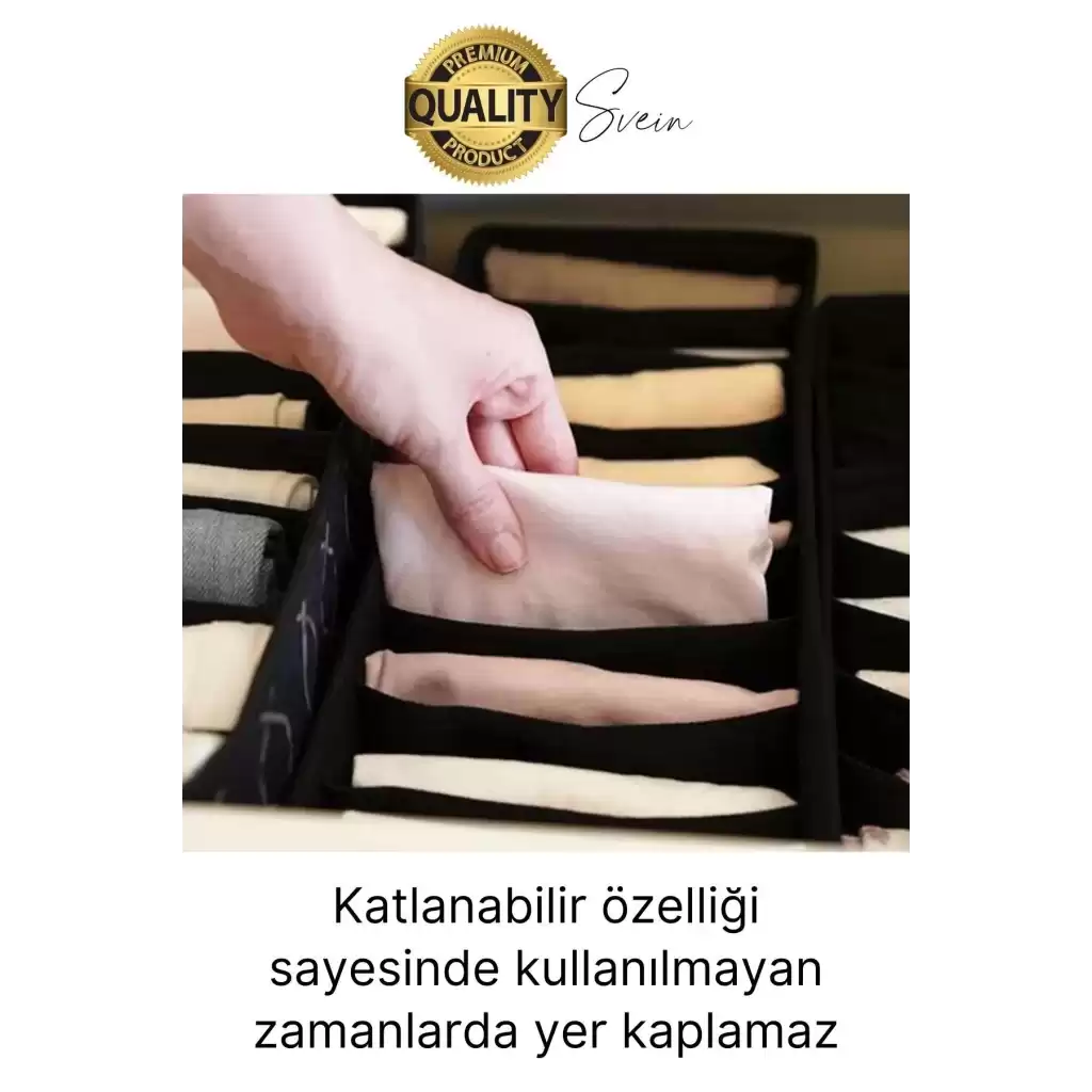 10 Gözlü Çekmece İçi Düzenleyici Organizer Medium Orta Boy Yastık Kılıfları Erkek İç Giyim Şal