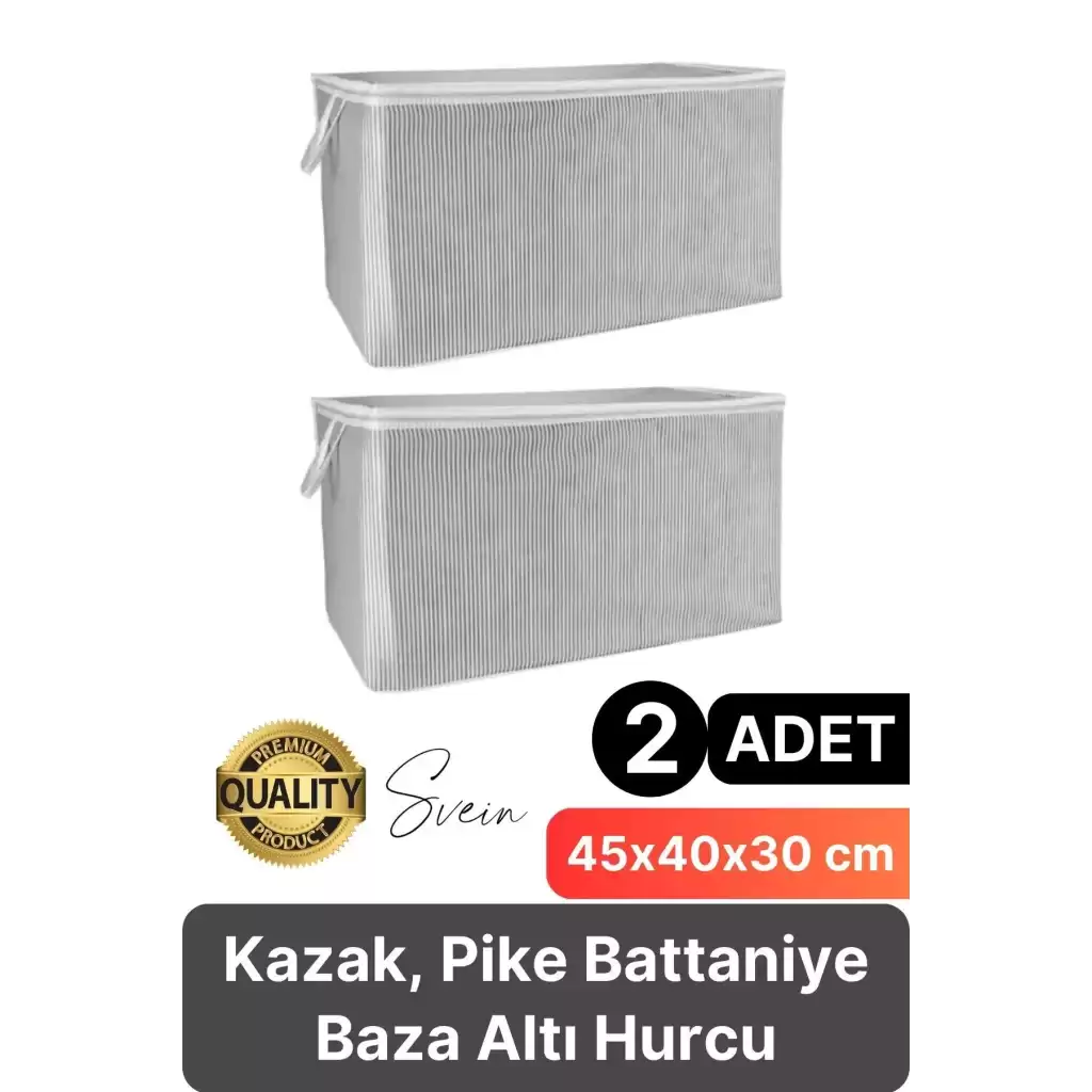 2 Adet Çok Amaçlı Kazak Pike Battaniye Kıyafet Hurcu Dolap Düzenleyici Yerden Tasarruf Baza Altı
