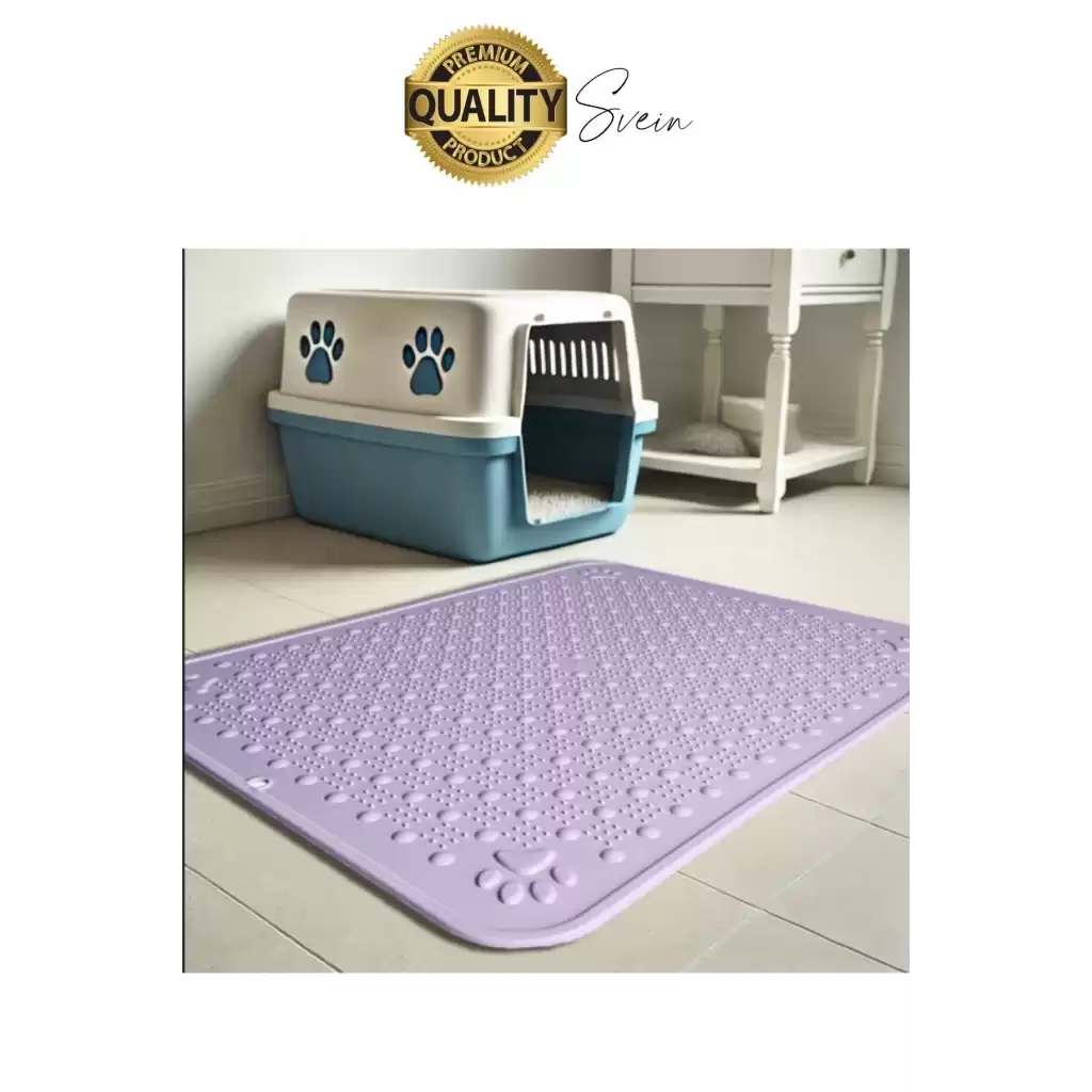 Evcil Hayvan Tuvalet Önü Paspası Silikon Mama Kum Matı Kedi Kumu Yıkanabilir Toz Tutucu Yatak Önü