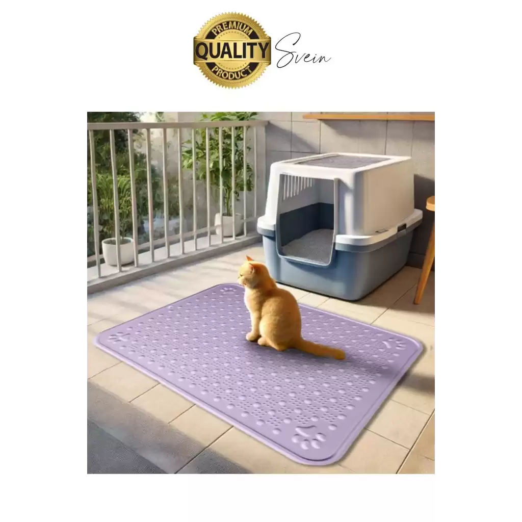 Evcil Hayvan Tuvalet Önü Paspası Silikon Mama Kum Matı Kedi Kumu Yıkanabilir Toz Tutucu Yatak Önü
