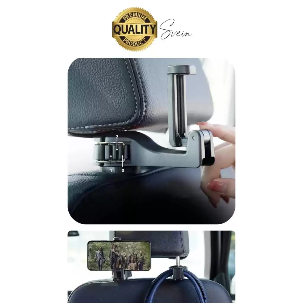 Oto Koltuk Arkası Telefon Tablet Tutucu Askılık Mesafe Ayarlı Uzayan Ayarlanabilir Sağlam Organizer