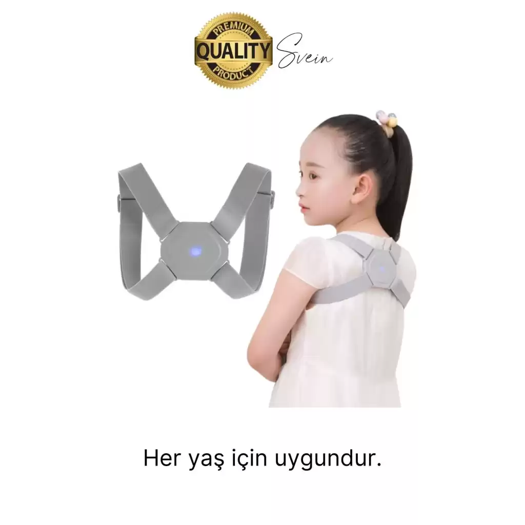 Premium Sensörlü Ayarlanabilir Dik Duruş Korsesi Şarjlı Titreşimli Omuz Sırt Kambur Önleyici