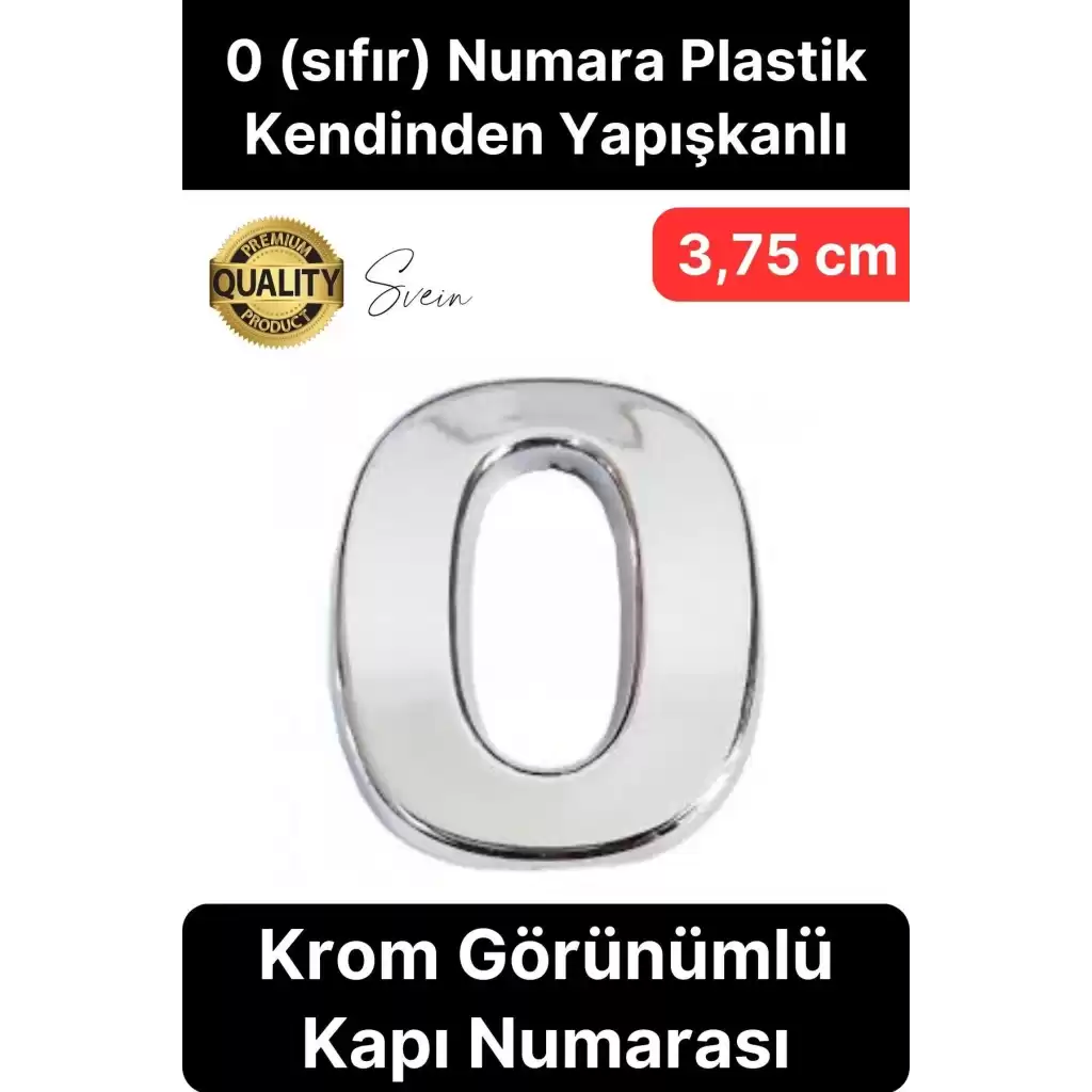 No 0 Kapı Numarası Kendinden Yapışkanlı Masa Dolap Plastik Ev Posta Kutusu Dış Mekan Daire 3,75 cm