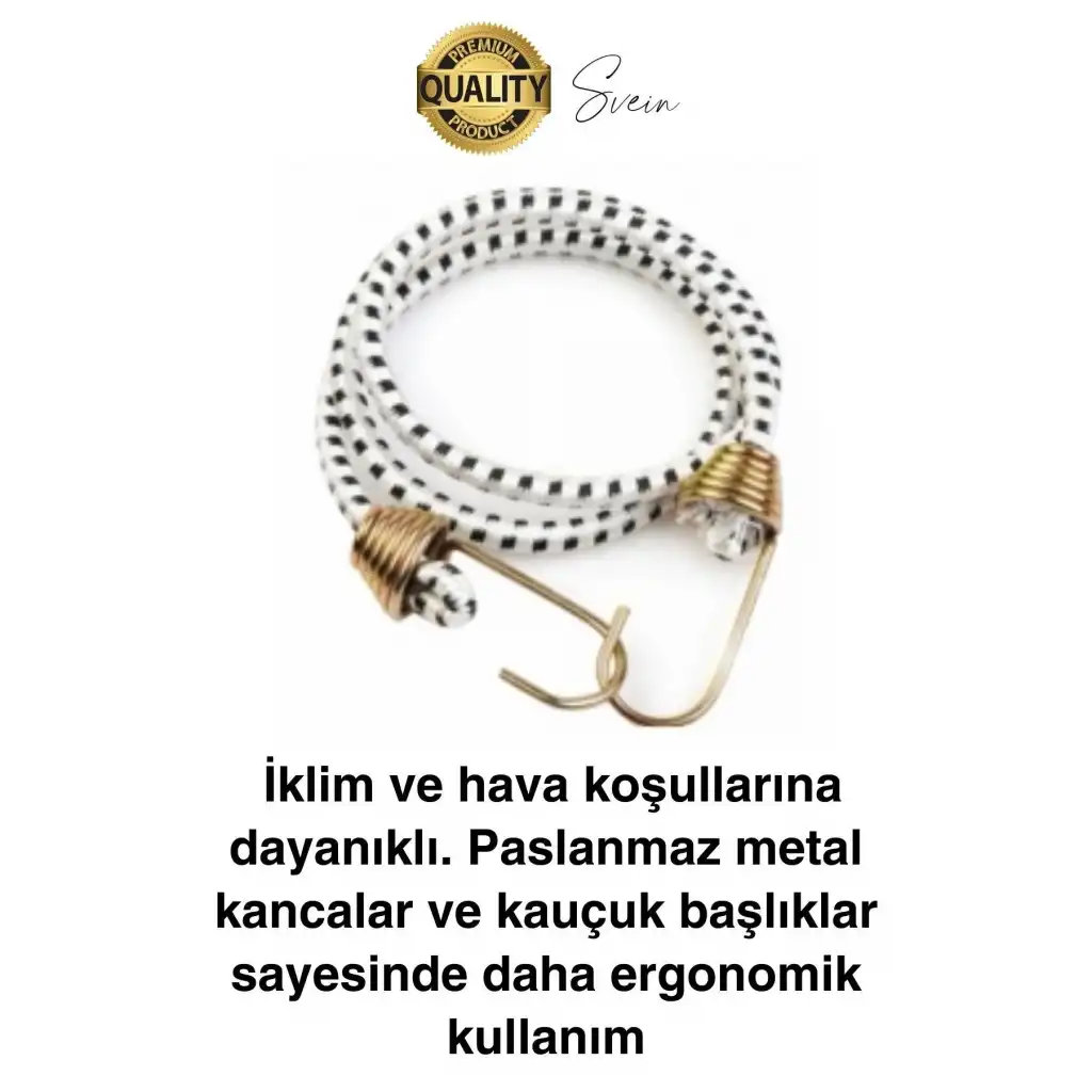 Geniş Uzun Bagaj Lastiği 1,5 mt Kancalı Gerdirme Bisiklet Sabitleme Bagaj Halatı Araba Karavan