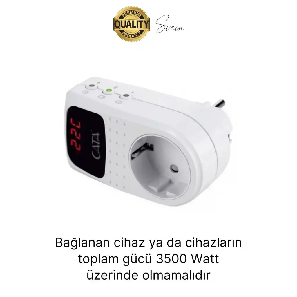 Premium Dijital Akım Korumalı Tekli Priz TV Bilgisayar Led Göstergeli Ekran Çocuk 4000 Watt Güvenli