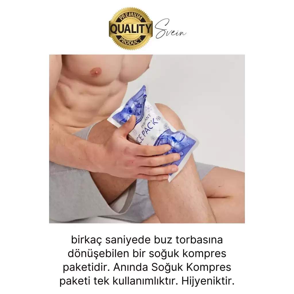 3 Adet Tek Kullanımlık Anında Hazır Soğuk Kompres Ped Buz Torbası Acil İlk Yardım Paketi Terapi