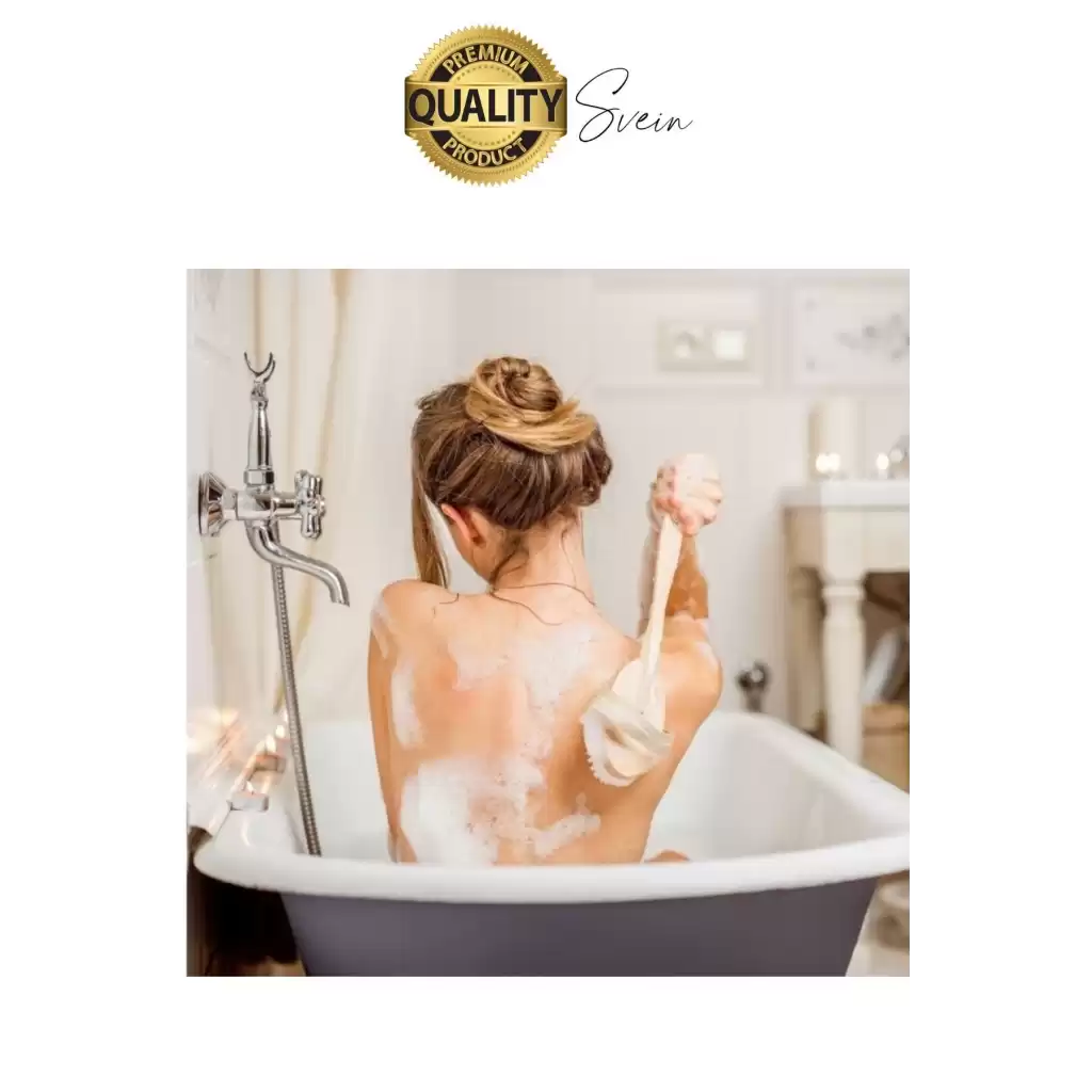 Premium %100 Doğal At Kılı Banyo Fırçası Ahşap Saplı Selülit Önleyici Yumuşak Vücut Masaj Sırt Kese
