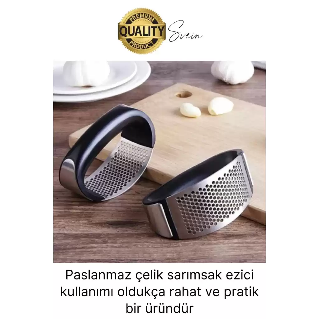 Premium Kolay Kullanımlı Yeni Nesil Sarımsak Rendesi Zencefil Öğütücü Ezici Paslanmaz Çelik Gondol