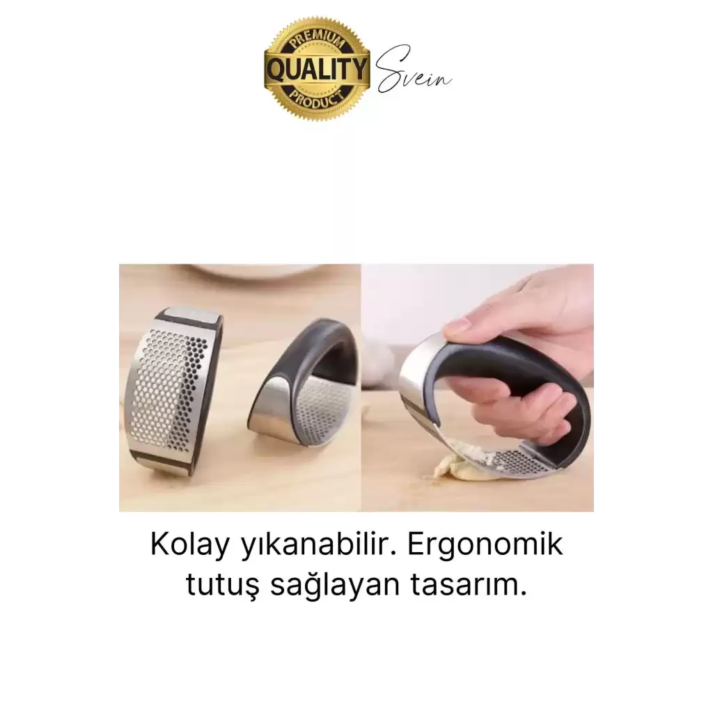 Premium Kolay Kullanımlı Yeni Nesil Sarımsak Rendesi Zencefil Öğütücü Ezici Paslanmaz Çelik Gondol