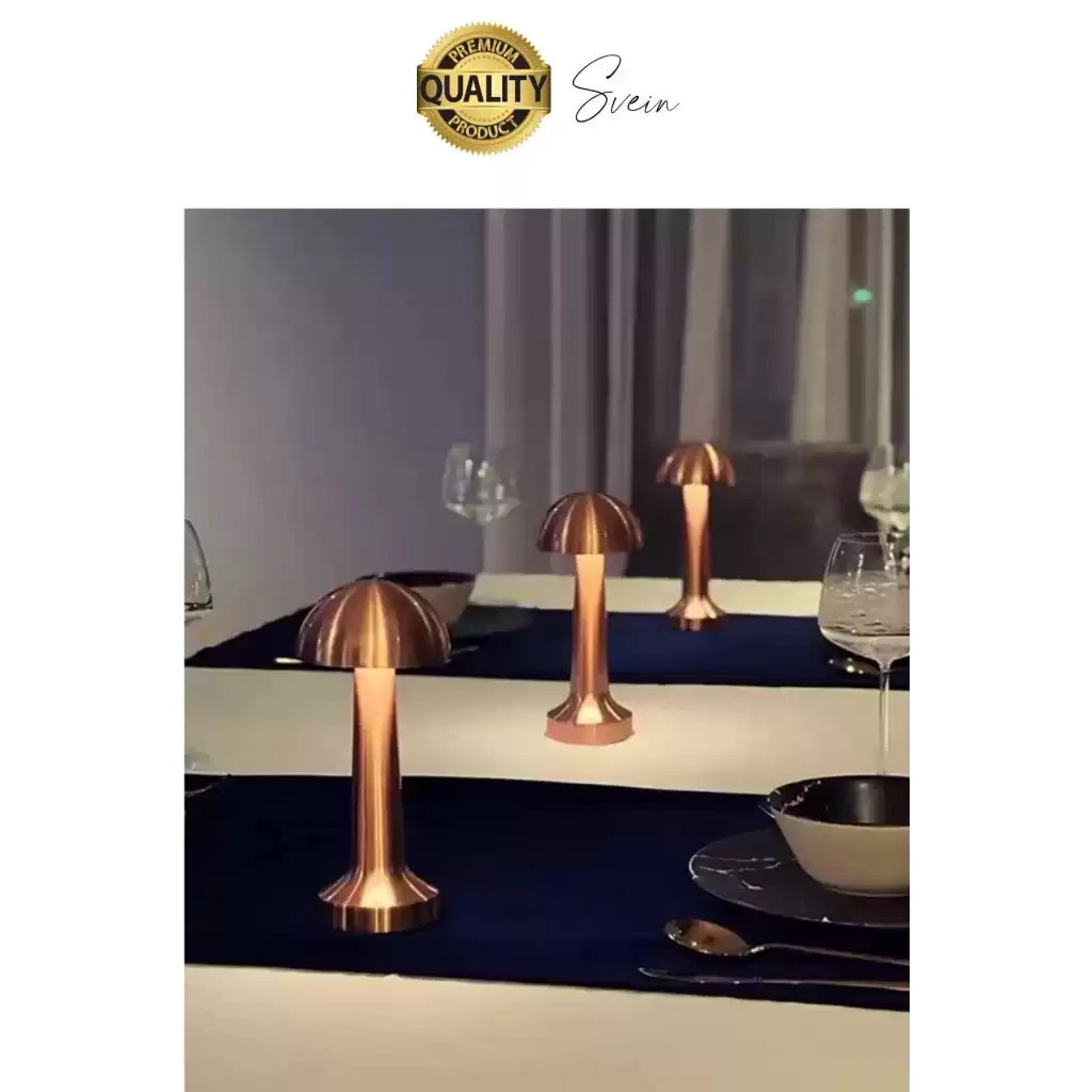 Premium Şarjlı Dokunmatik Masa Lambası 3 Renk Ayarlanabiir Parlaklık Abajur Ambians Dekoratif Klasik