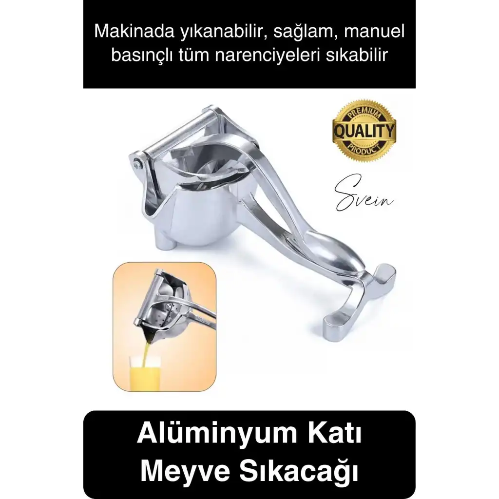 Premium Alüminyum Katı Meyve Sıkacağı Narenciye Portakal Limon Suyu Basınçlı Manuel Ev Mutfak Aleti