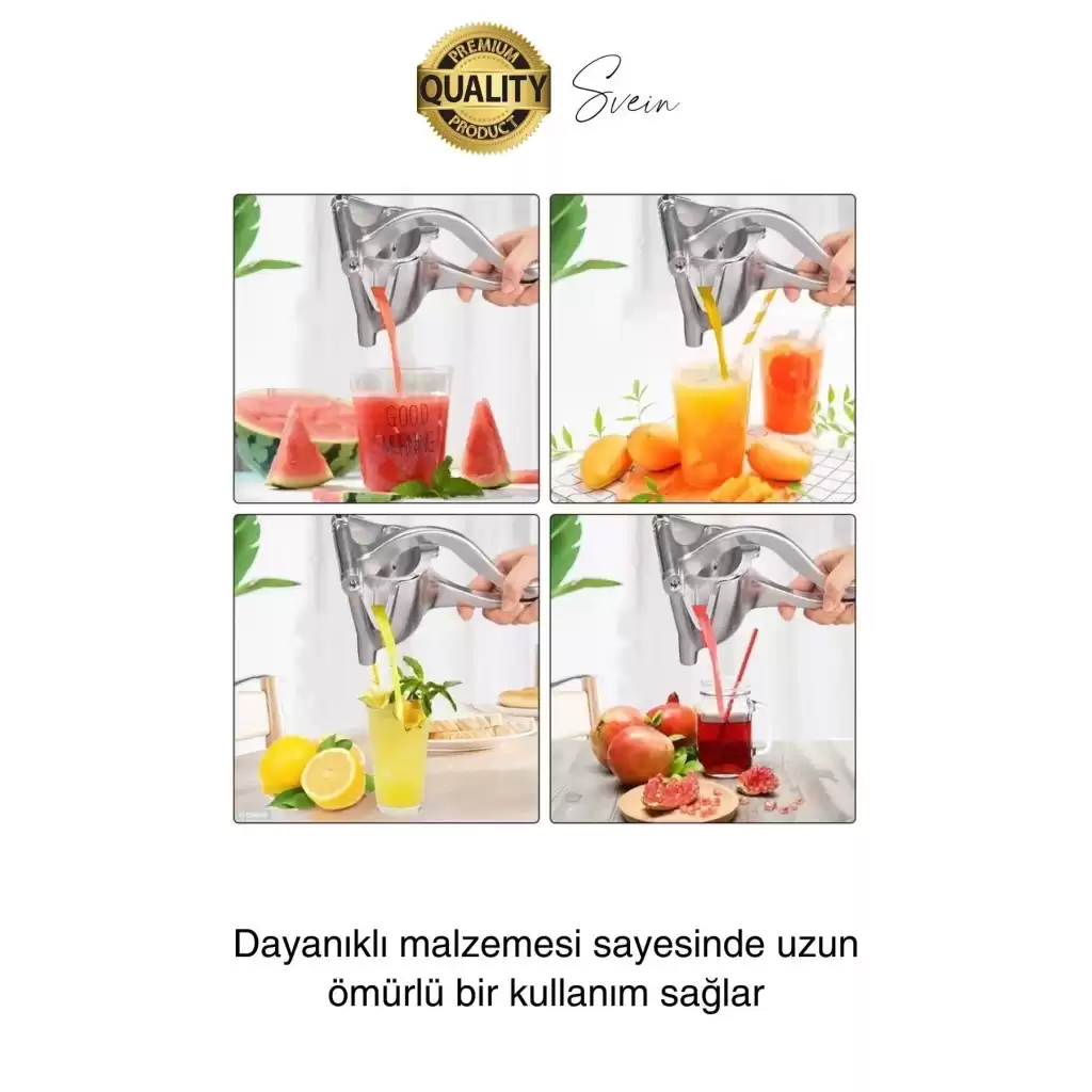 Premium Alüminyum Katı Meyve Sıkacağı Narenciye Portakal Limon Suyu Basınçlı Manuel Ev Mutfak Aleti