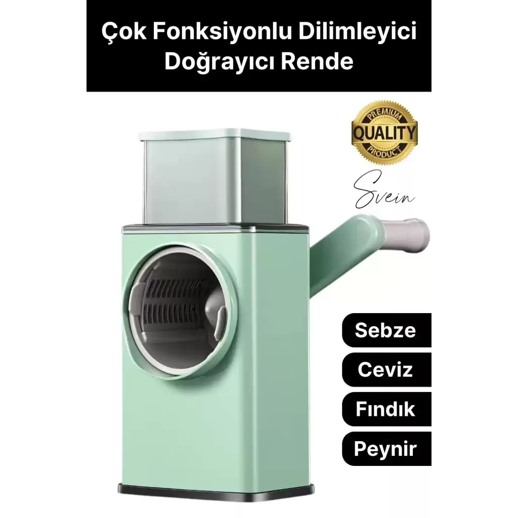 Fonksiyonel Rende Kollu Sebze Doğrayıcı Dilimleyici Mutfak Tambur Peynir Fındık Ceviz Öğütücü