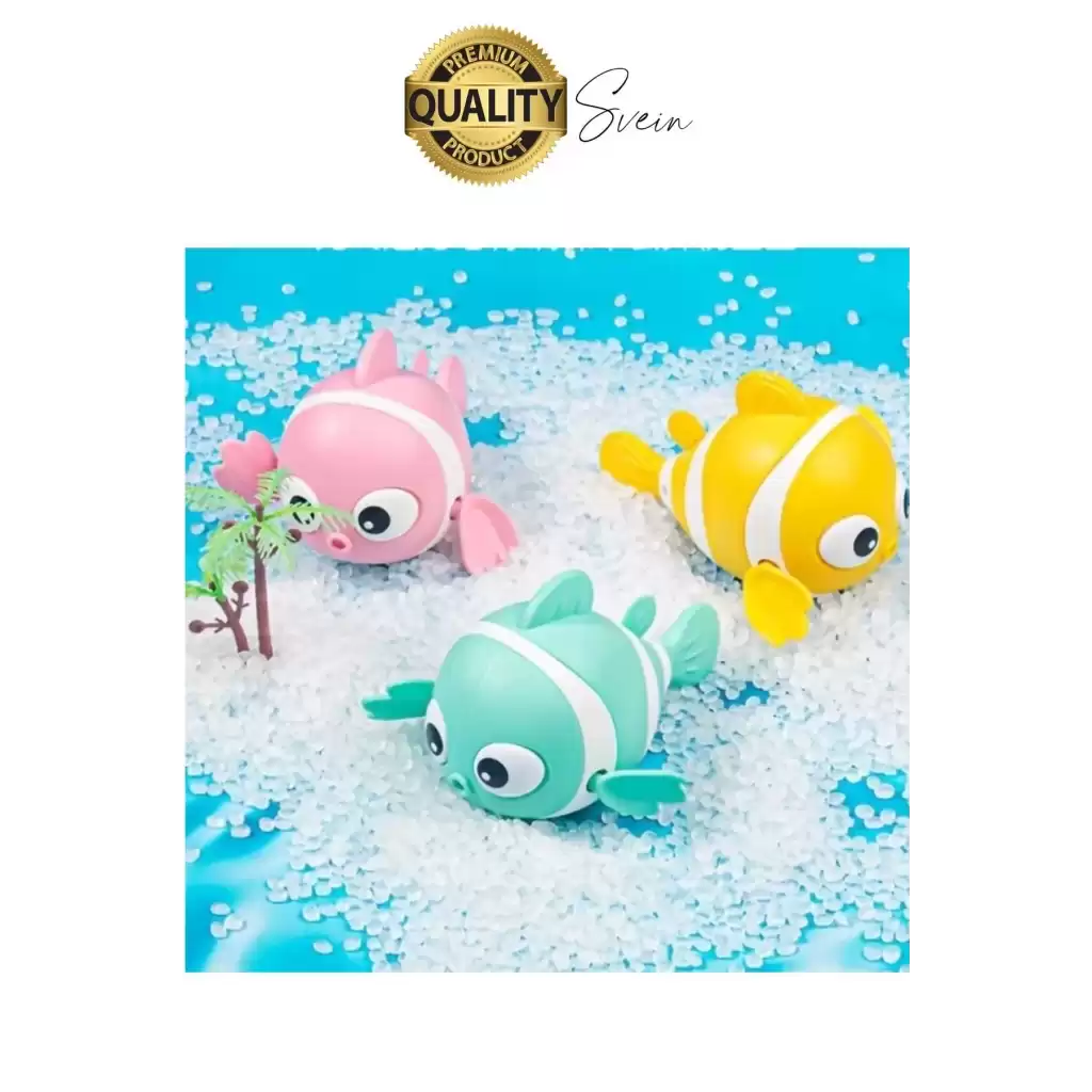 Kurmalı Balık Bebek Banyo Oyuncağı Arkadaşı Deniz Şişme Havuz Küvet Suda Yüzen Eğlenceli Oyuncak