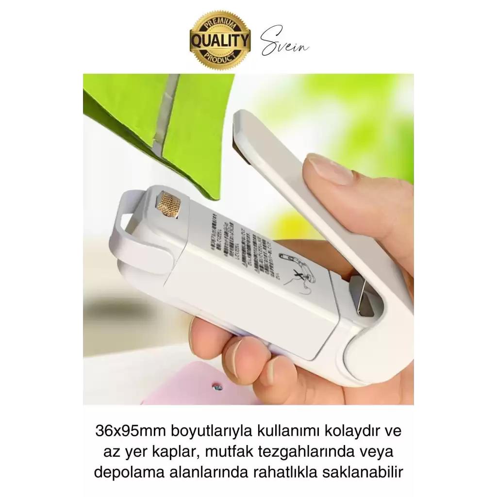 Pilli Pratik Mini Sızdırmaz Isıtmalı Poşet Ambalaj Ağzı Kapatma Makinesi Yapıştırma Taşınabilir