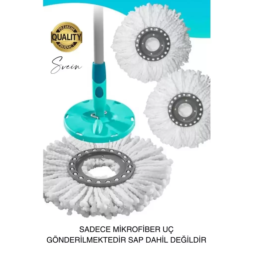 Ultra Emici Yedek Mop Başlığı Mikrofiber Paspas Püsküllü Temizlik Fayans Parke Laminant Silme Bezi