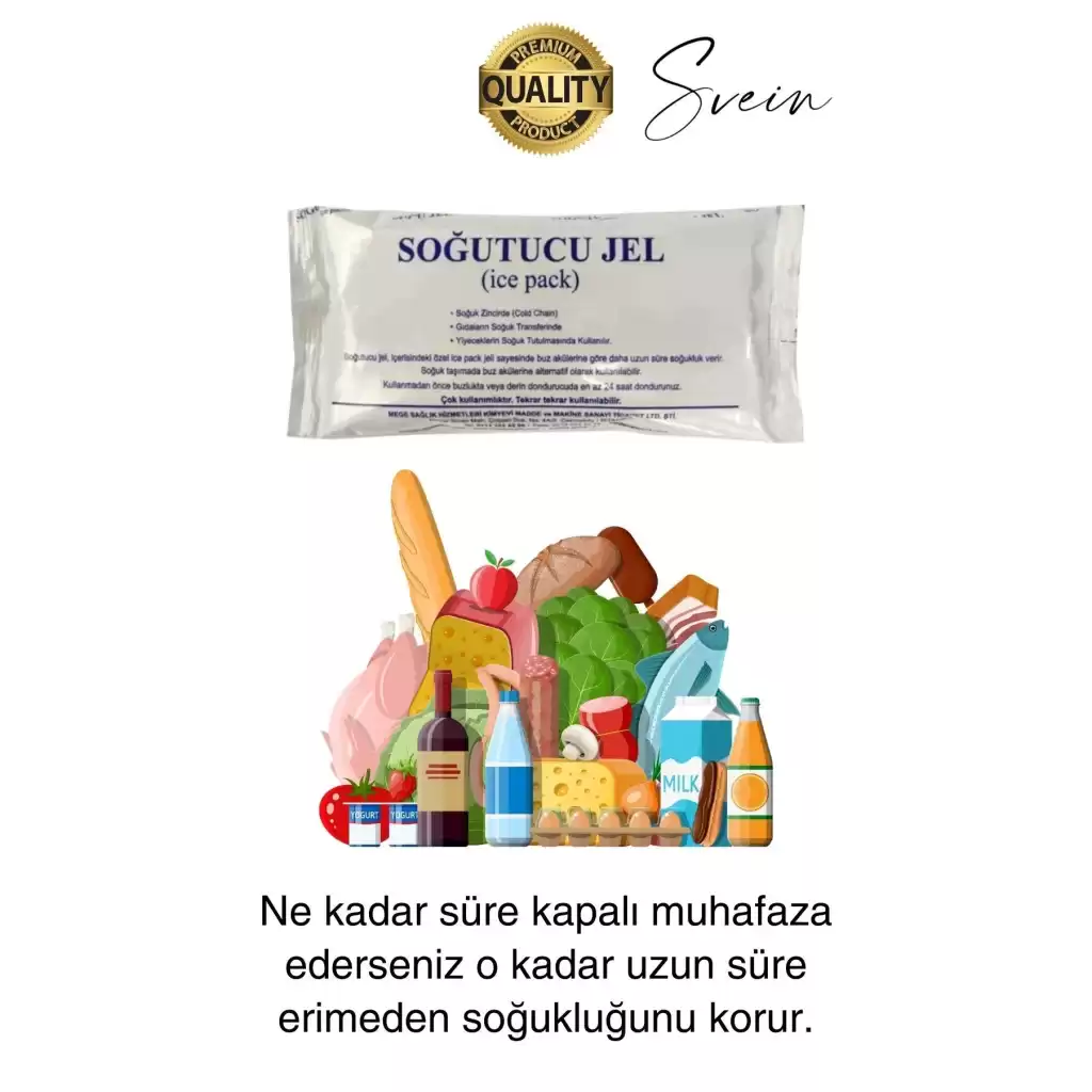 10 Adet 260 gr Soğutucu Jel Poşet Buz Aküsü Yolculuk Seyahat Yiyecek İçin Uygun Uzun Süre Dayanım