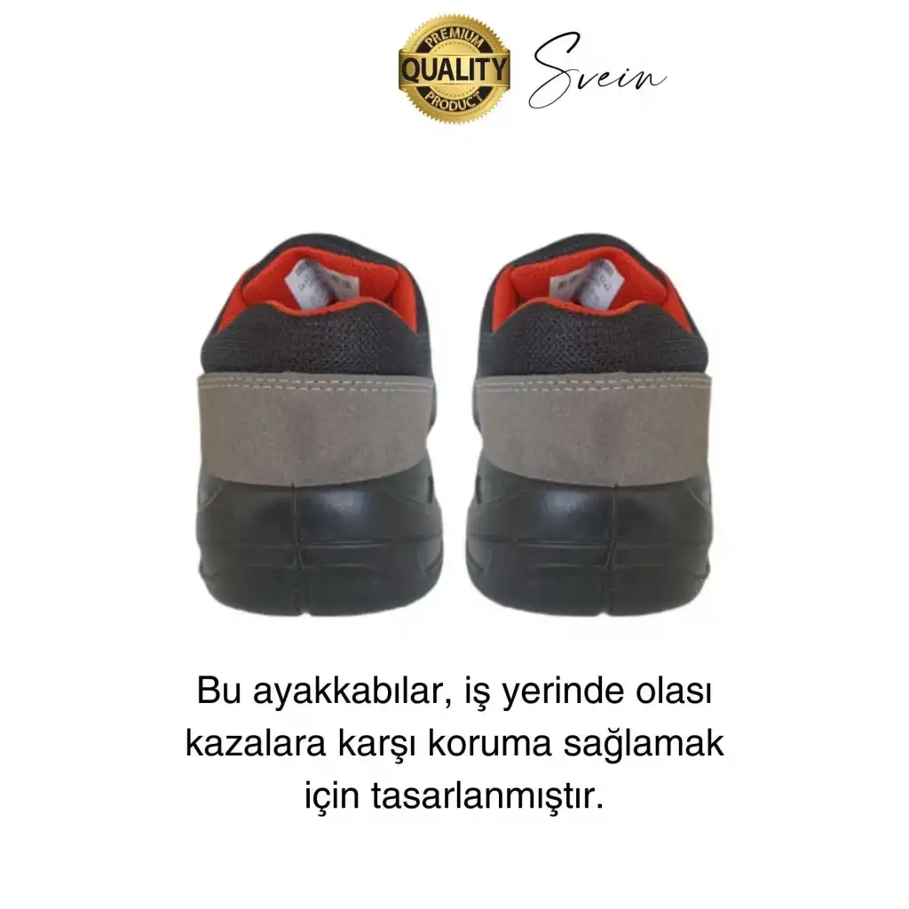 Çelik Burunlu Süet Deri İş Ayakkabısı Rahat Konforlu Hafif Ergonomik Cırtlı Nefes Alabilen Güvenli