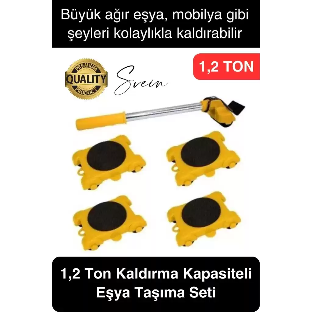 1.2 Ton Premium 1. Sınıf Malzeme Eşya Kaldırma Taşıma Seti Krikosu Kaldıraç Pratik Kolay Yük Taşıma