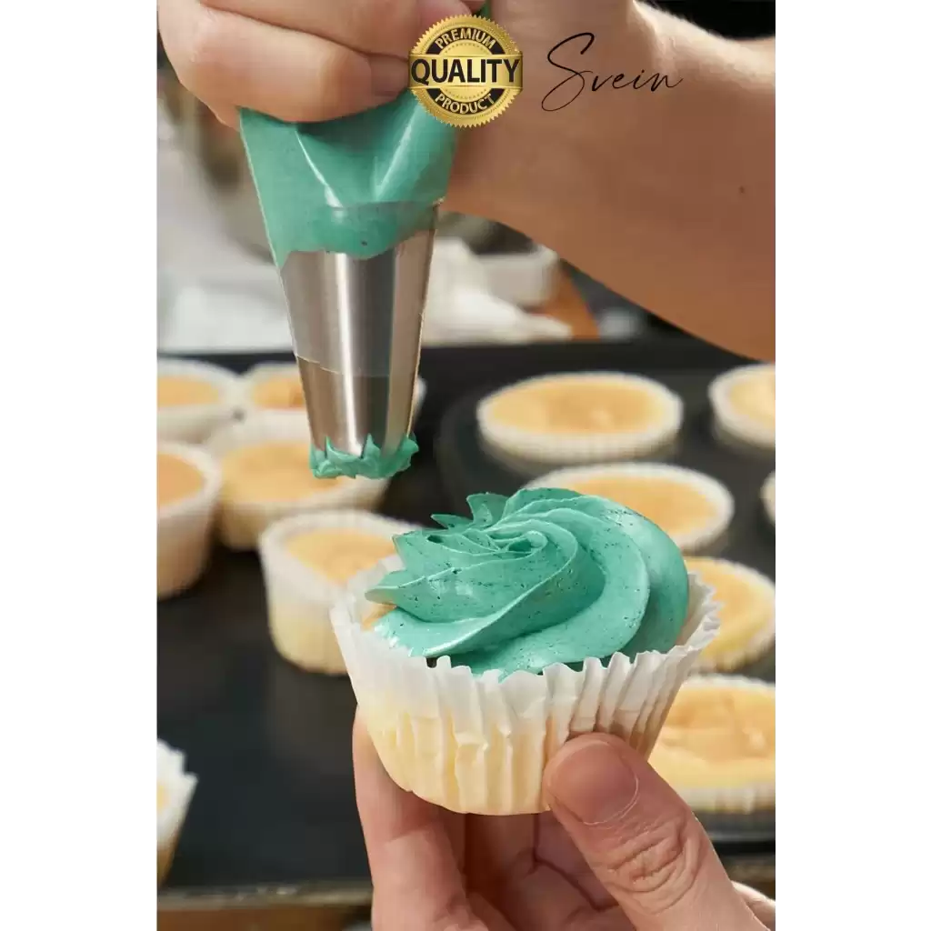 Uzun Ömürlü 10 Parça Paslanmaz Çelik Pasta Krema Sıkma Aparatı Seti Kesesi Torbası Dekoratif Süsleme