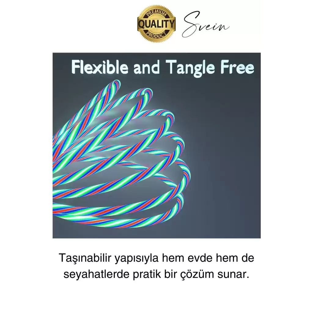 Özel Üretim Rgb Led Işıklı 3ü 1 Arada Şarj Kablosu Micro Usb Type-C Lightning Apple İphone Uyumlu