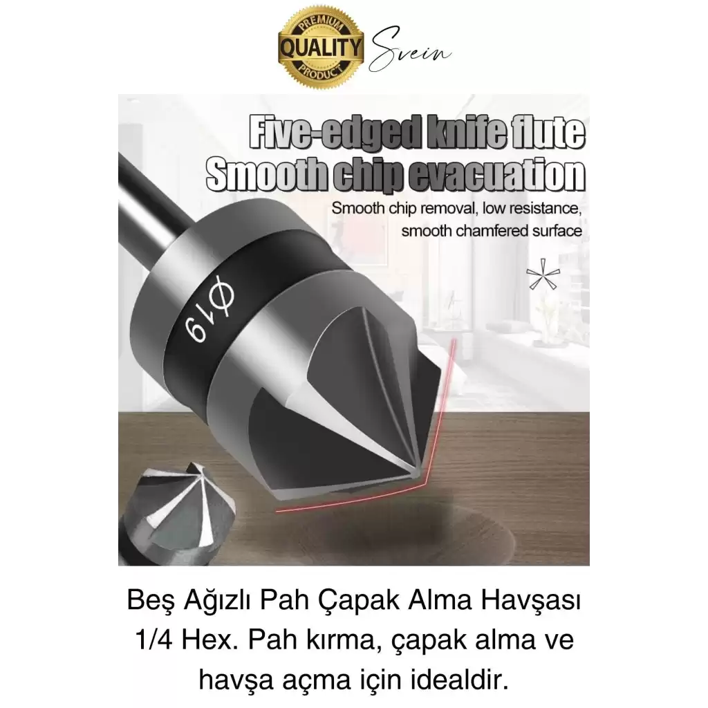 A Kalite 3 Parça Premium Havşa Açma Matkap Ucu Seti HSS Bits Uçlu Paslanmaz Çelik Kalın 12-16-19 mm