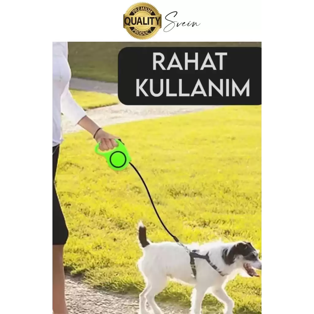 3 Metre Makaralı Otomatik Uzayabilen Geri Çekilebilen Köpek Tasması Boyun Gezdirme Kuvvetli Tutuş