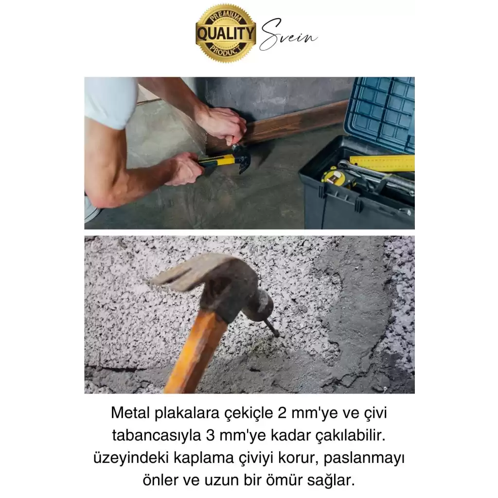 20 Adet 3x30 Kanallı Çelik Beton Çivisi 3 cm Duvar Saat Ayna Resim Tablo Asmak Ahşap Metal Sivri