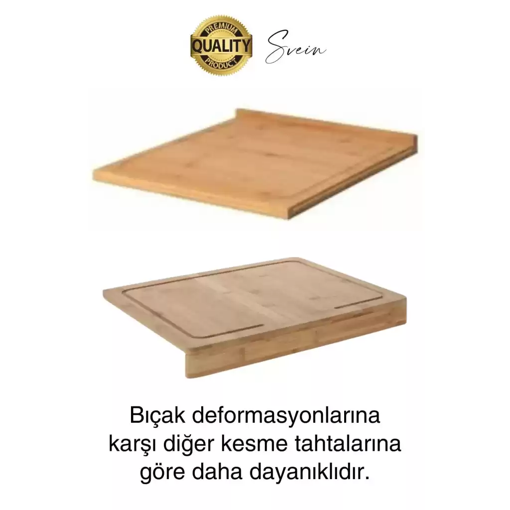 Ahşap Kesme Tahtası Panosu Doğrama Ayaklı Tezgah Üstü Hijyenik Deforme Olmaz Dayanıklı 35x24 cm