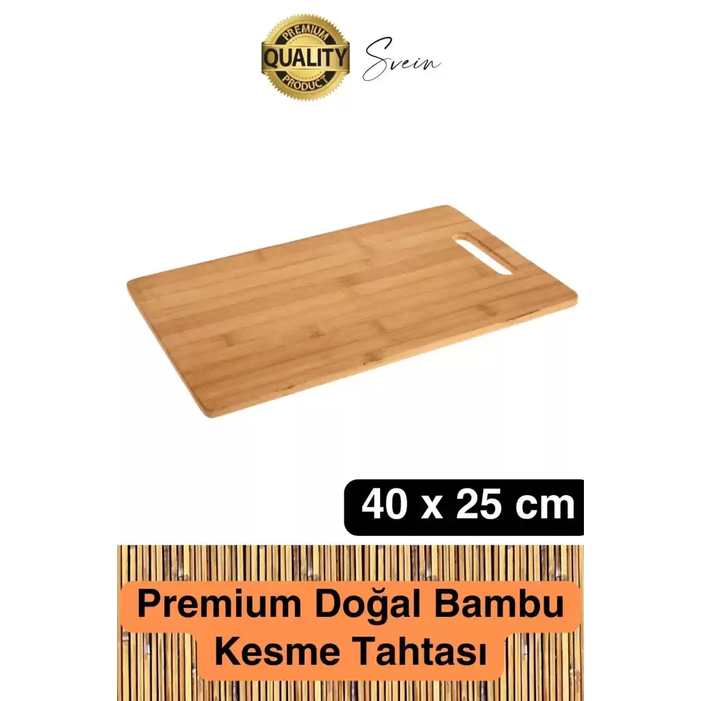 Bambu Kesme Doğrama Tahtası Ahşap Kesim Panosu Et Tavuk Balık Sebze Antibakteriyel Yıkanabilir