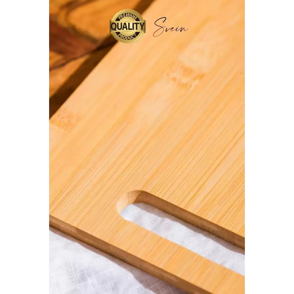 Bambu Kesme Doğrama Tahtası Ahşap Kesim Panosu Et Tavuk Balık Sebze Antibakteriyel Yıkanabilir