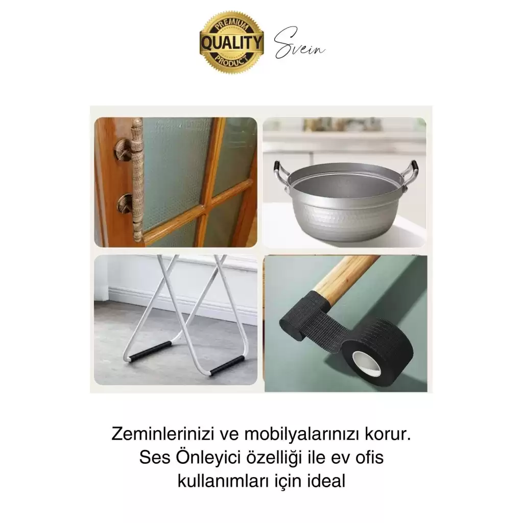 Özel Üretim 4,5 mt Zemin Koruyucu Ses Önleyici Keçe Bant Mobilya Eşya Ayağı Çizilmelere Karşı Koruma