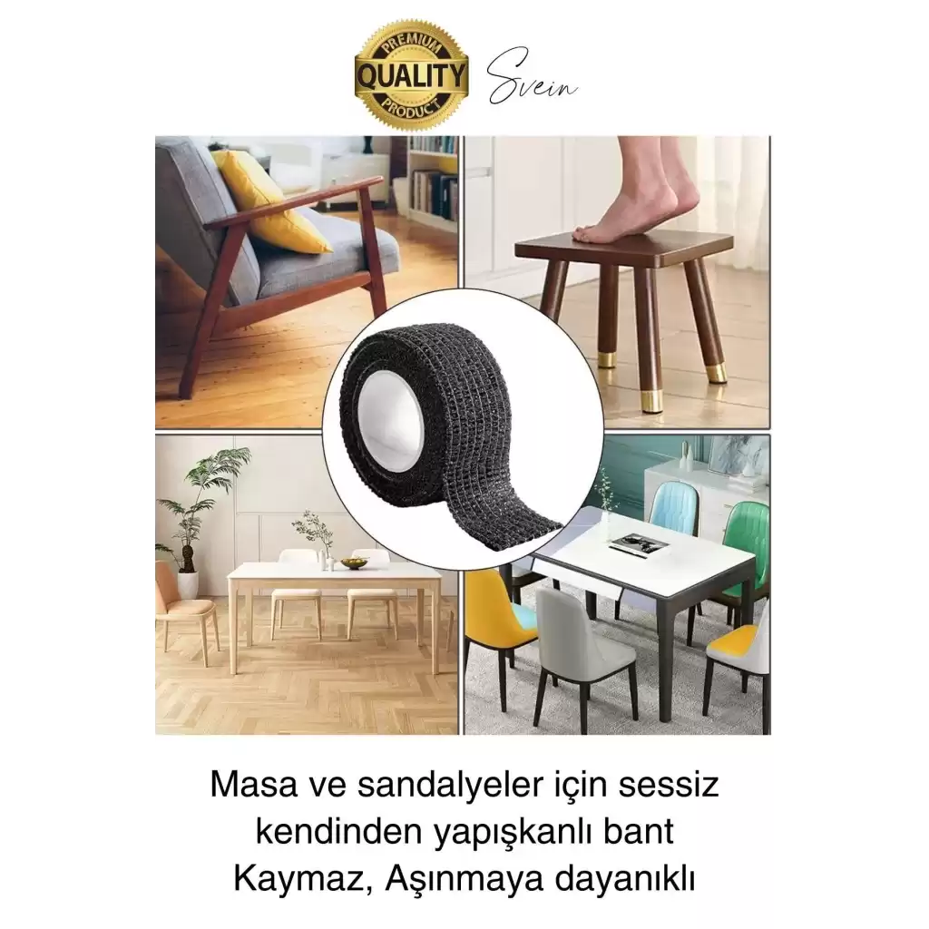Özel Üretim 4,5 mt Zemin Koruyucu Ses Önleyici Keçe Bant Mobilya Eşya Ayağı Çizilmelere Karşı Koruma