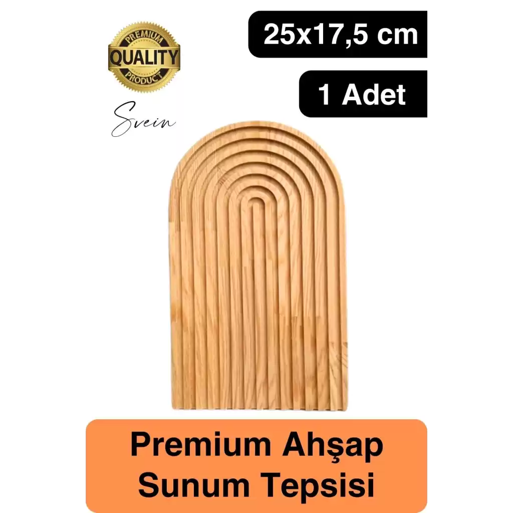 Dekoratif Ahşap Oymalı Kahverengi Gökkuşağı Çay Kahve Sunum Tepsisi Tabağı Doğal Şık Dekor Sunumluk