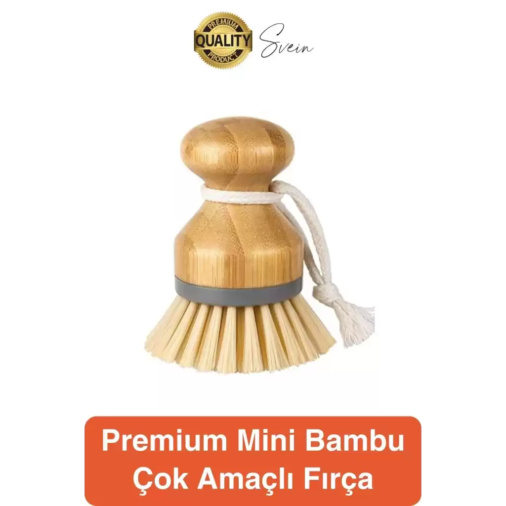 Mini Bambu Fırça Yuvarlak Sofra Temizleme Avuç İçi Mutfak Lavabosu Banyo Temizliği Tava Berber