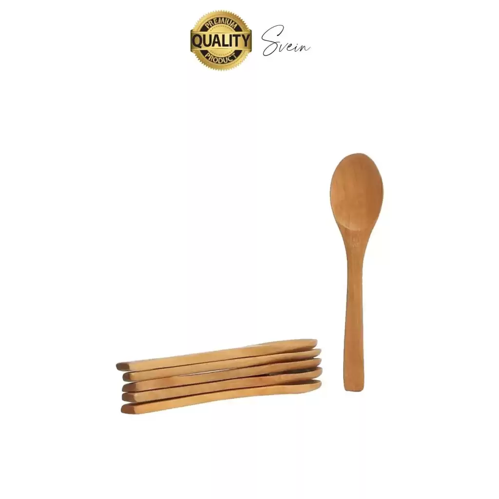 6lı Mini Bambu Mama ve Baharat Kaşığı Seti Ahşap Çevre Dostu Mutfakta Reçel Bal Dondurma Çorba