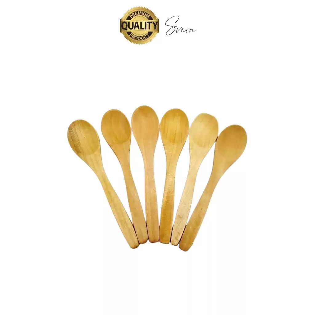 6lı Mini Bambu Mama ve Baharat Kaşığı Seti Ahşap Çevre Dostu Mutfakta Reçel Bal Dondurma Çorba