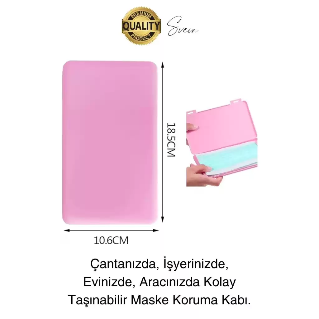 Taşınabilir Çok Amaçlı Maske Saklama Kutusu Plastik Koruyucu Kılıf Mini Hijyenik Toz Geçirmez