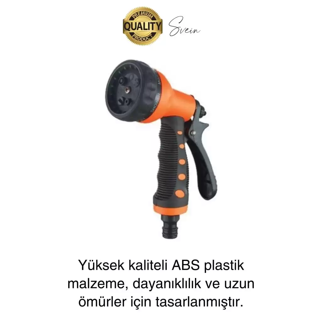 Yüksek Basınçlı 7 Fonksiyonlu Sulama Tabancası Seti Bağlantı Aparatı Araç Bahçe Sulama Yıkama