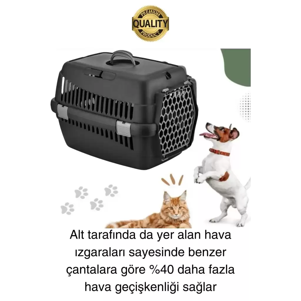 Premium Kilitli Evcil Hayvan Kedi Köpek Taşıma Çantası Hava Alan Yolculuk Seyahat İçin Kafes Kabin