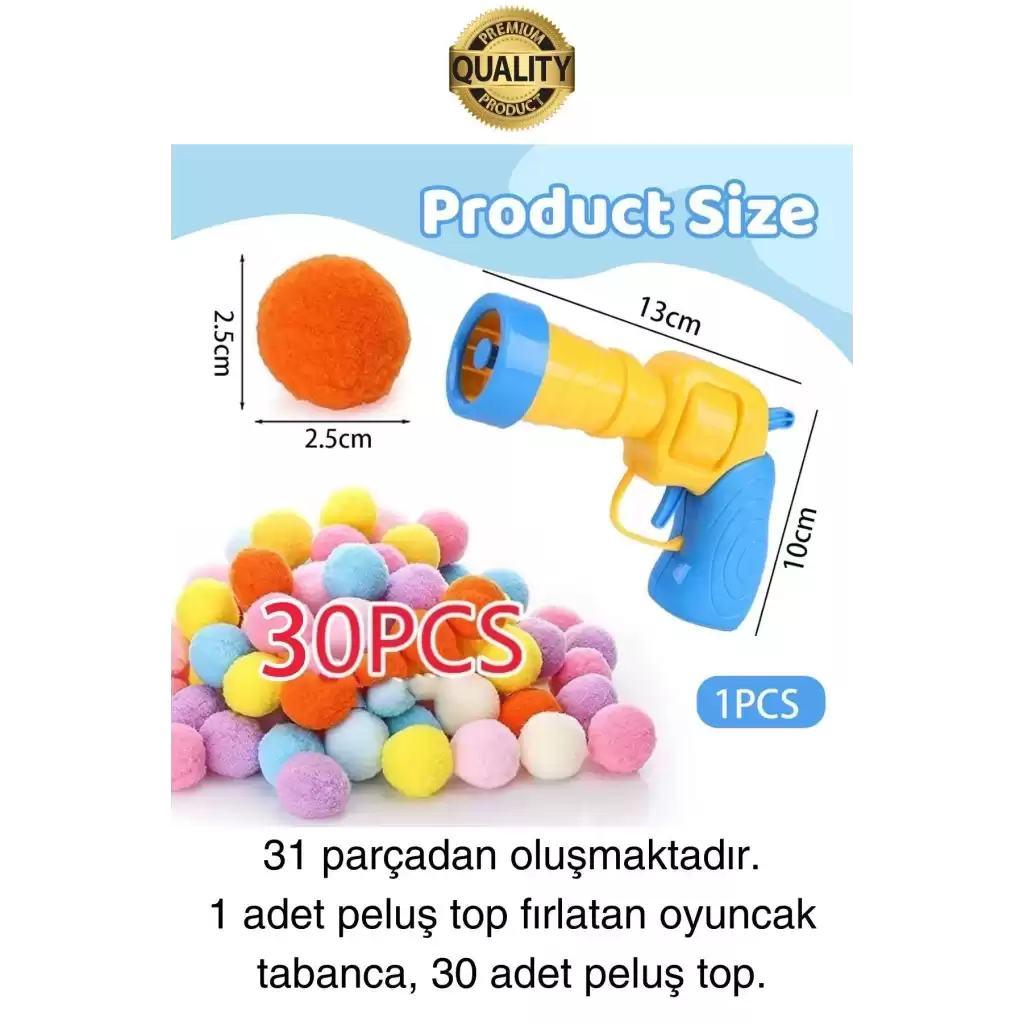 Eğlenceli Peluş Top Atan İnteraktif Kedi Oyuncağı Hareketli Aksesuar Etkileşimli Oyuncak Fırlatıcı