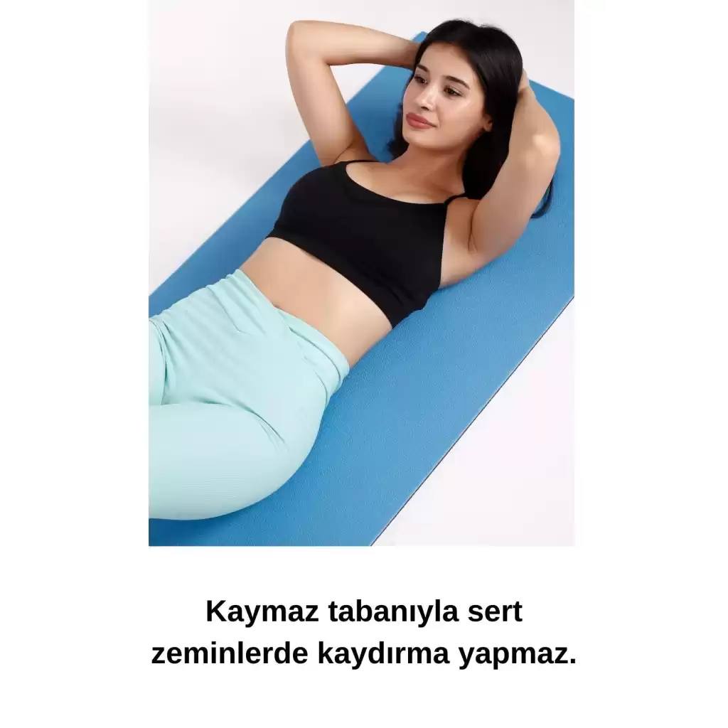 Ultra Konforlu Taşınabilir Askılı ve Kalın Çift Taraflı Destekleyici Meditasyon Pilates Yoga Matı