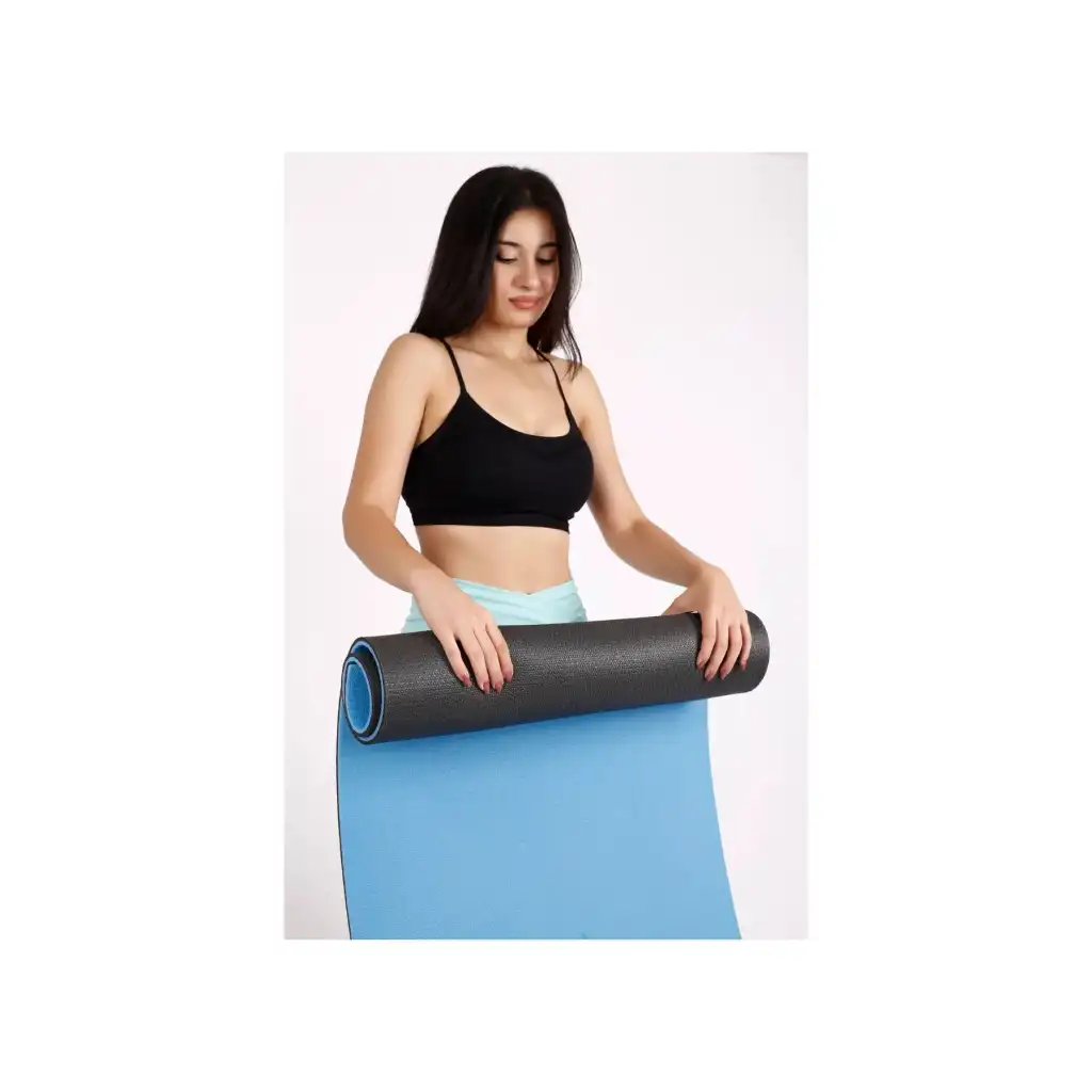 Ultra Konforlu Taşınabilir Askılı ve Kalın Çift Taraflı Destekleyici Meditasyon Pilates Yoga Matı