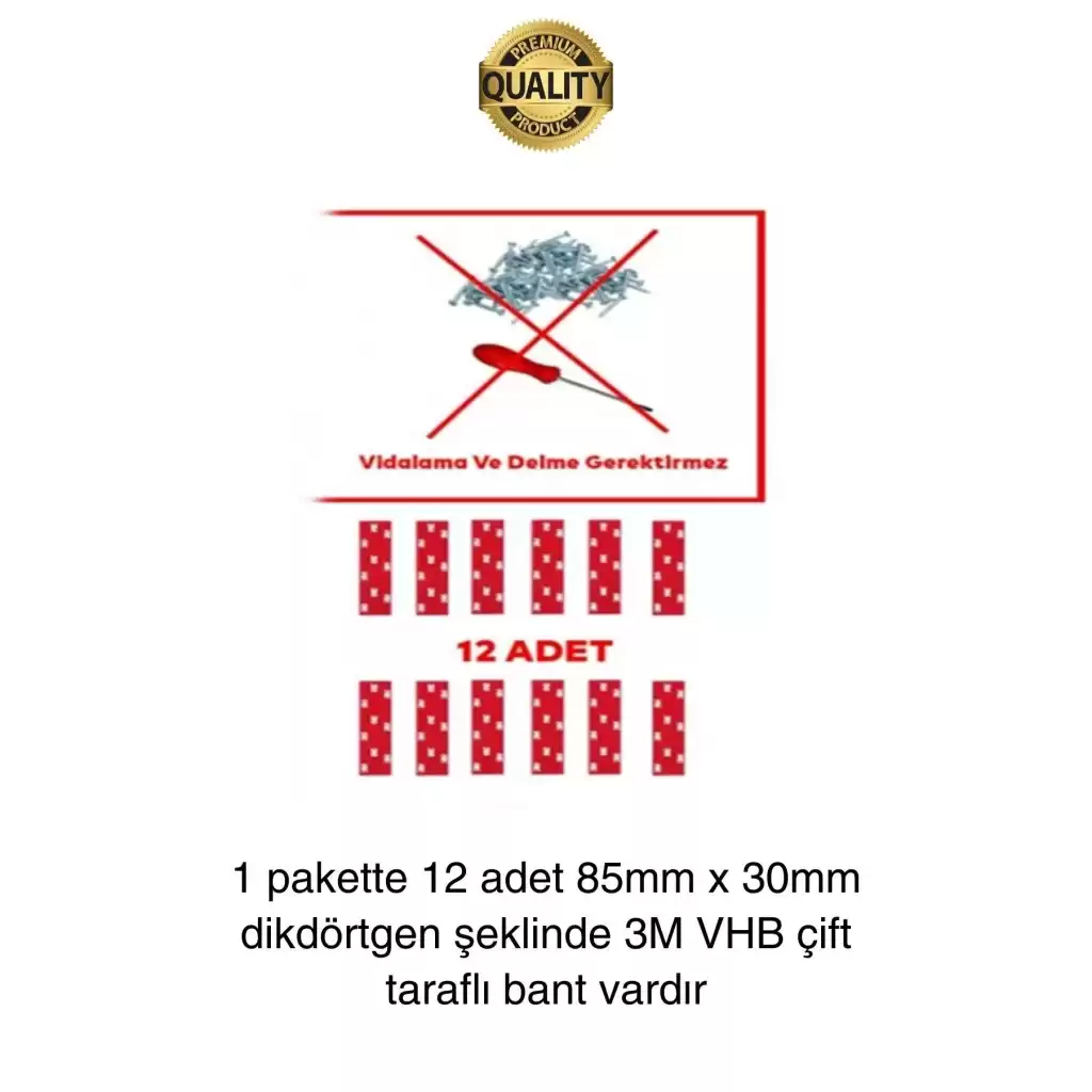 Ekstra Güçlü Suya Dayanıklı Çift Taraflı Otomobil Motosiklet Kamyon Plaka Yapıştırma Montaj Bandı