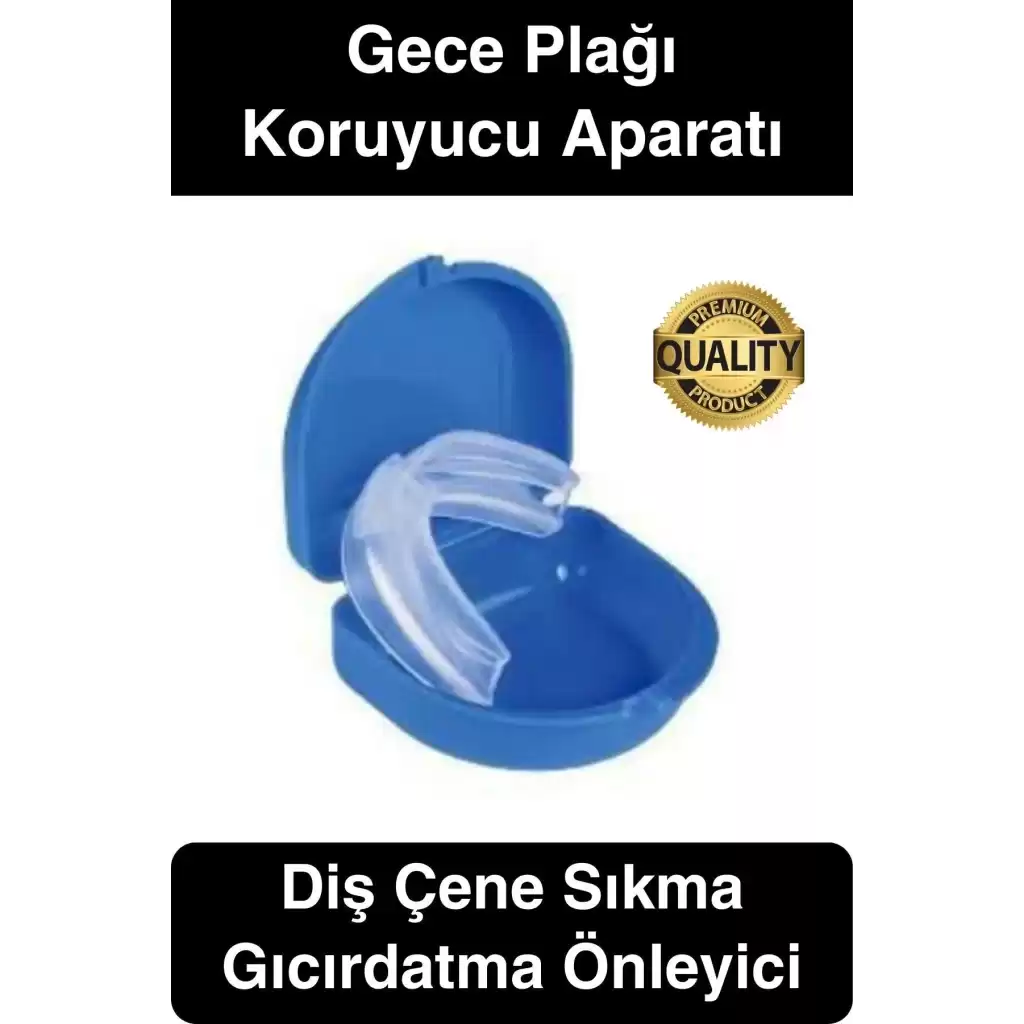 Premium Diş Gıcırdatma Sıkma Önleyici Gece Plağı Koruyucu Termoform Aparatı Dişlik Bruksizm Kutulu